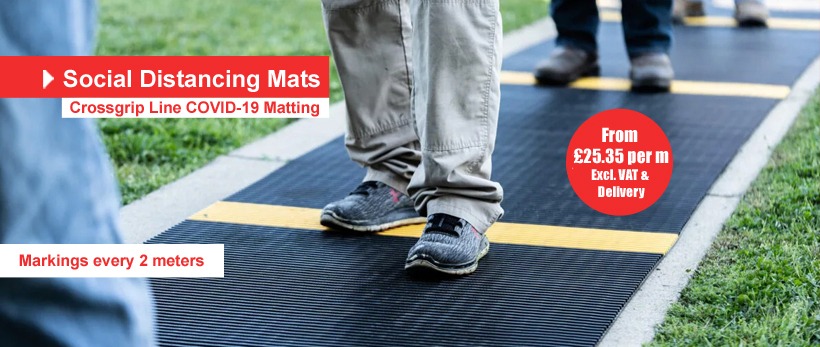 Crossgrip Line COVID-19 Social Distancing Matting